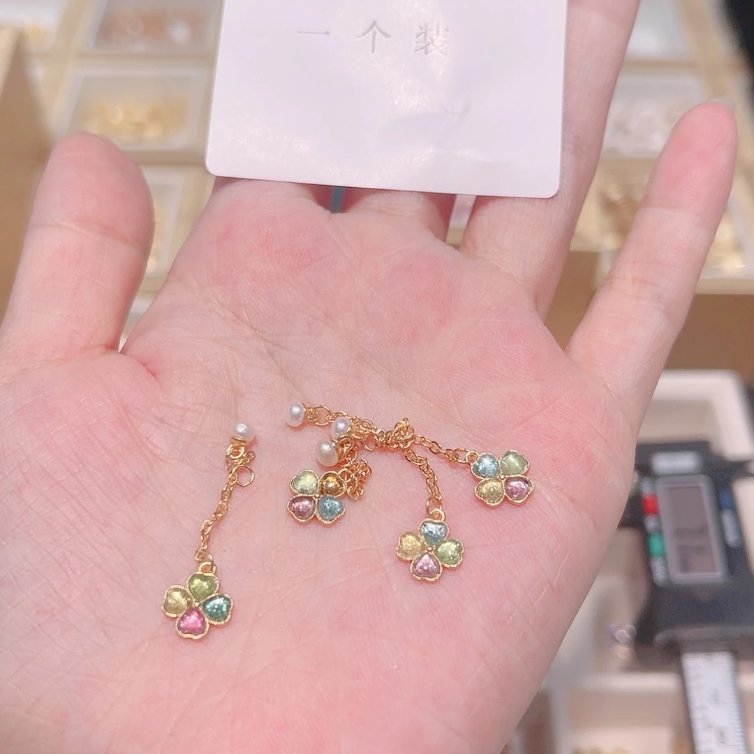 碧玺珠宝半成品银S925镀金镶嵌28