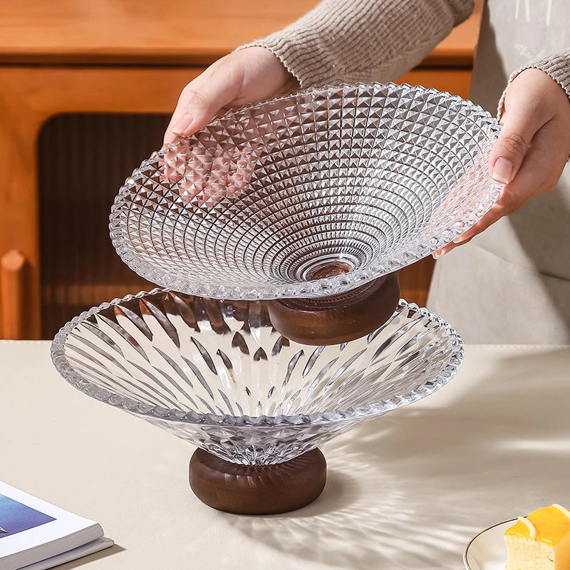 果盘客厅茶几家用果篮新款精致玻璃水果盘高档糖果干果零食摆放盘