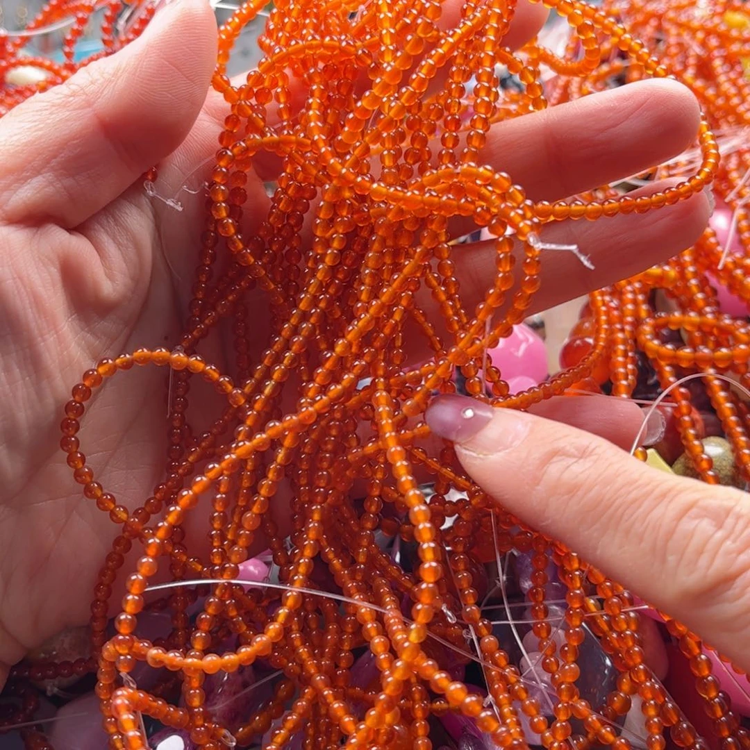 石英质玉珠宝奇石未镶嵌卡2橘