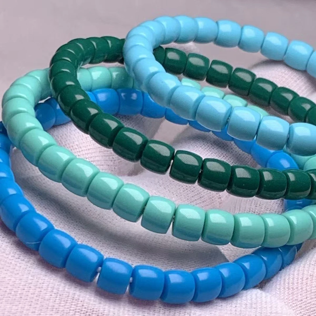 湖北原矿圆珠桶珠手串DIY配饰