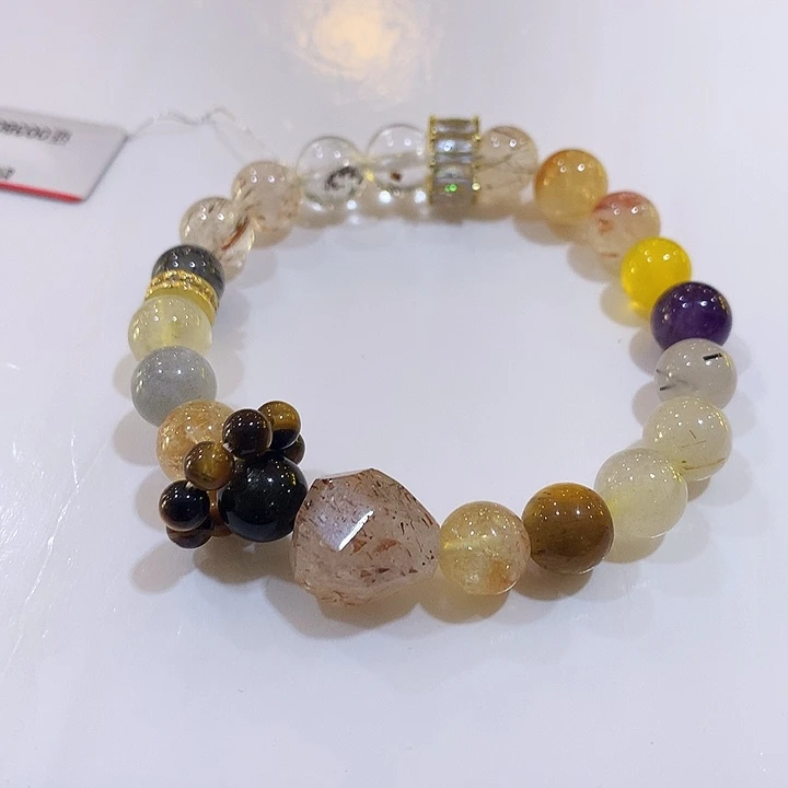 合金黑曜岩手串16