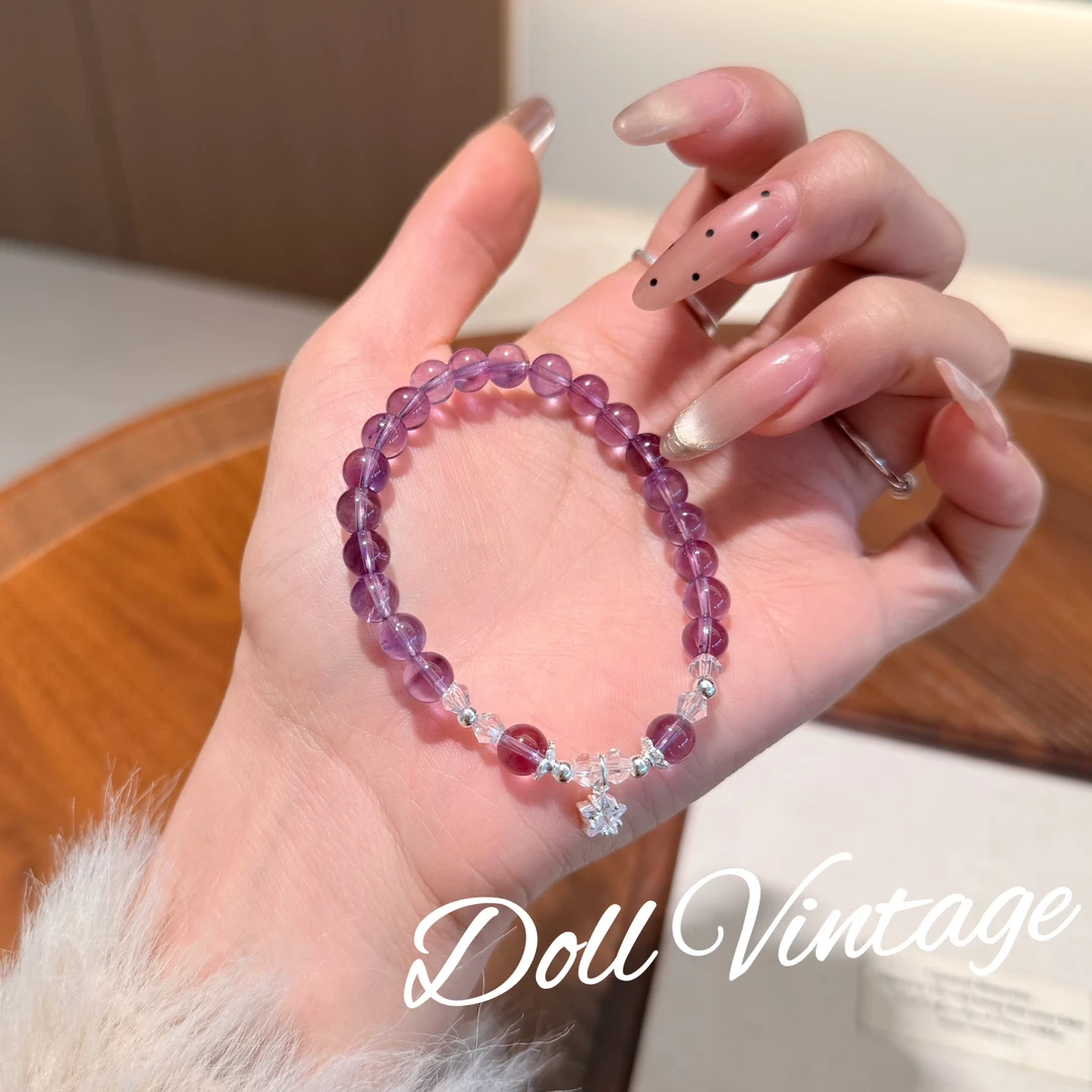 【星星泪】B06-紫水晶星星配件手串