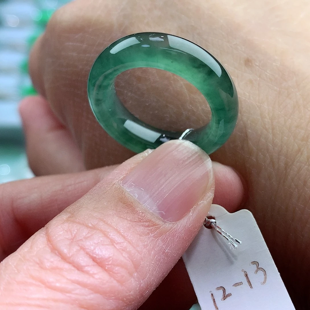 未镶嵌戒指翡翠12-13号
