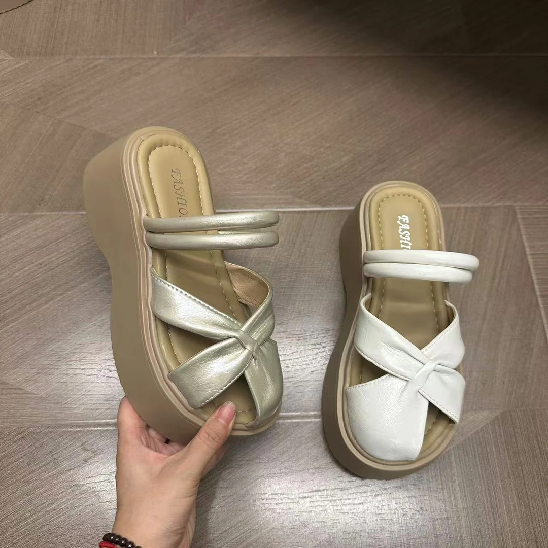 厚底包头纯色复古百搭包头拖半拖凉鞋2025夏季新款玛丽珍法式凉拖