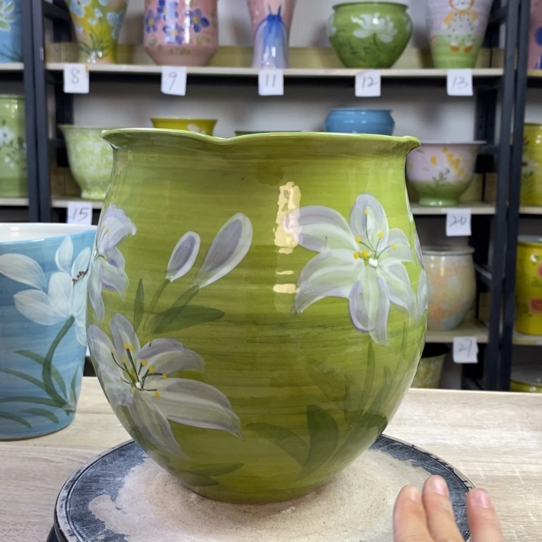 景德镇手工手绘花盆