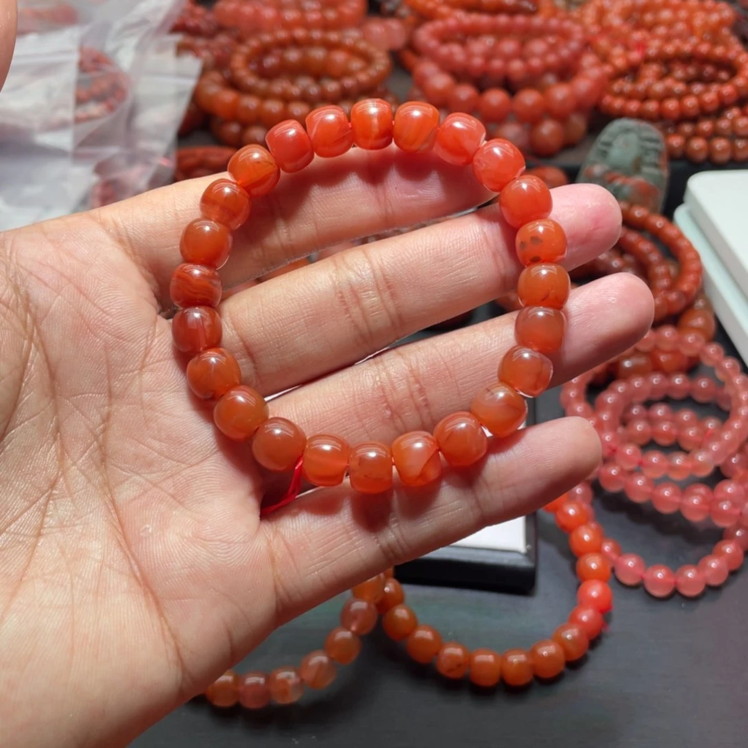 南红玛瑙手链未镶嵌