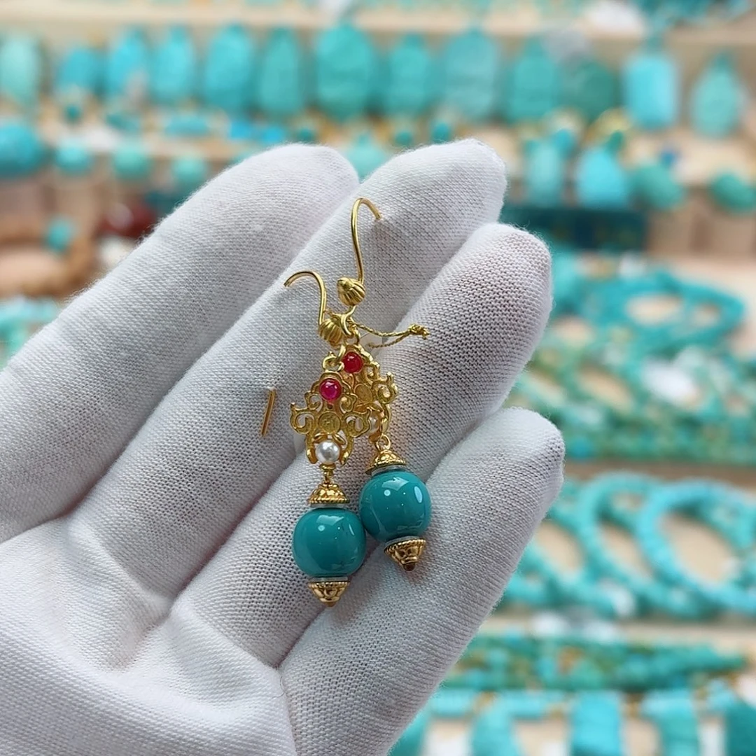 绿松石银S925镶嵌珠宝奇石