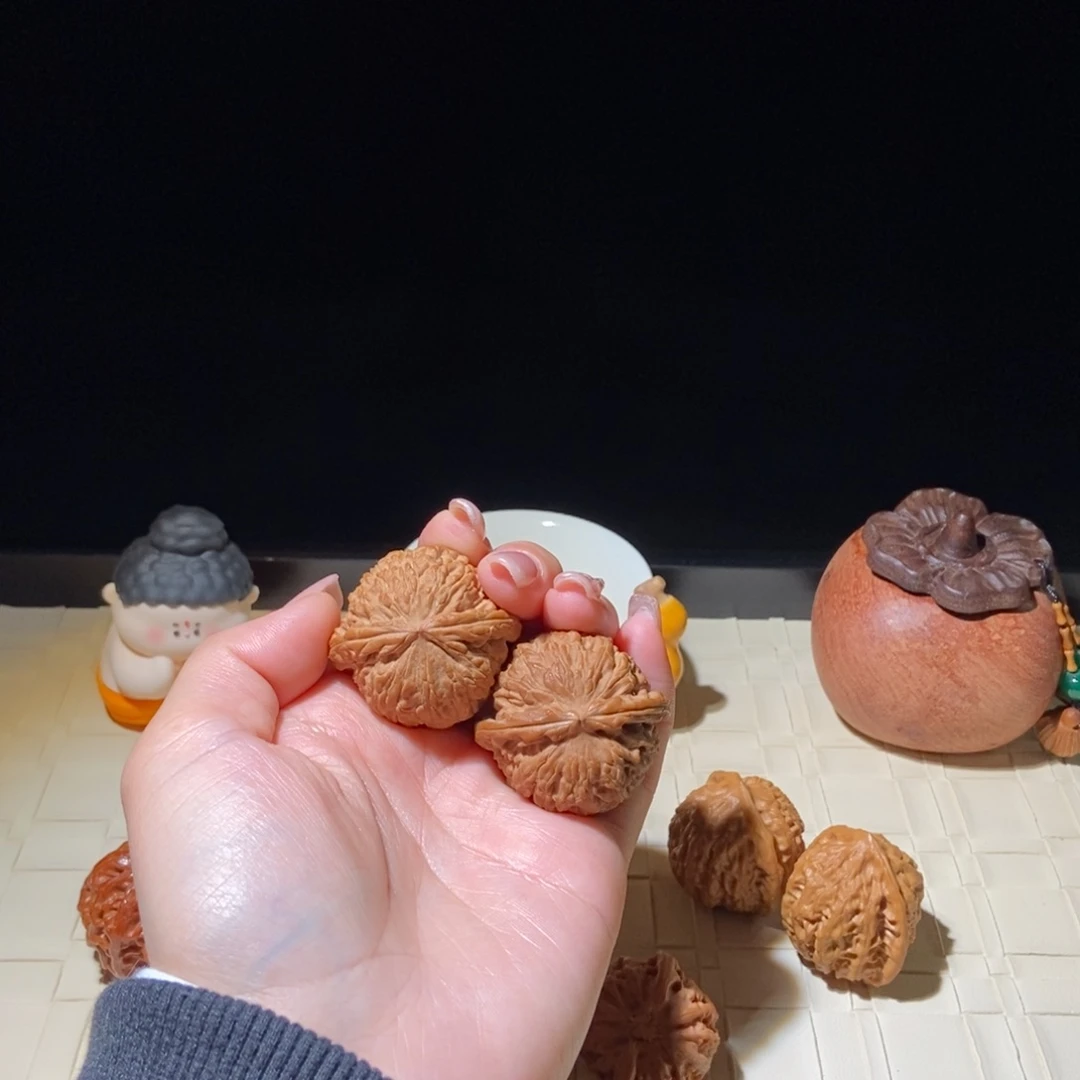 吊坠文玩核桃白狮子38