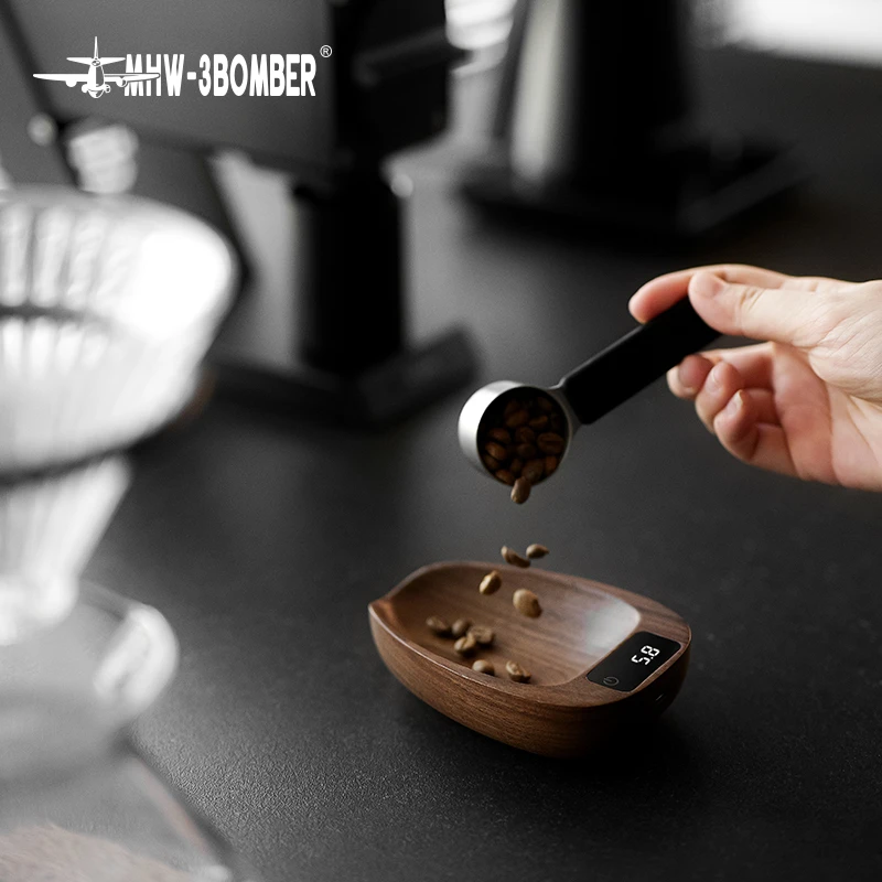 MHW-3BOMBER/轰炸机MVE咖啡秤家用胡桃实木电子称咖啡秤