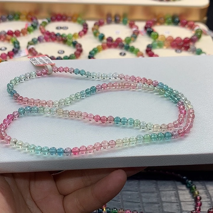 碧玺手链未镶嵌彩虹手串