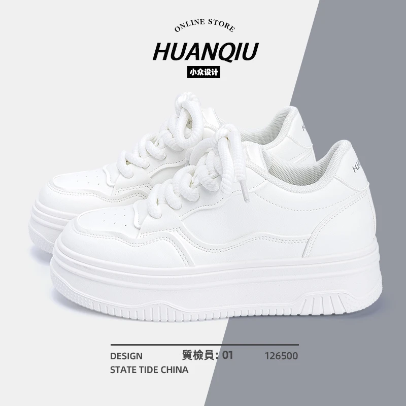 环球厚底小白鞋子女春款2025新款女鞋推荐韩版板鞋潮流ins运动鞋