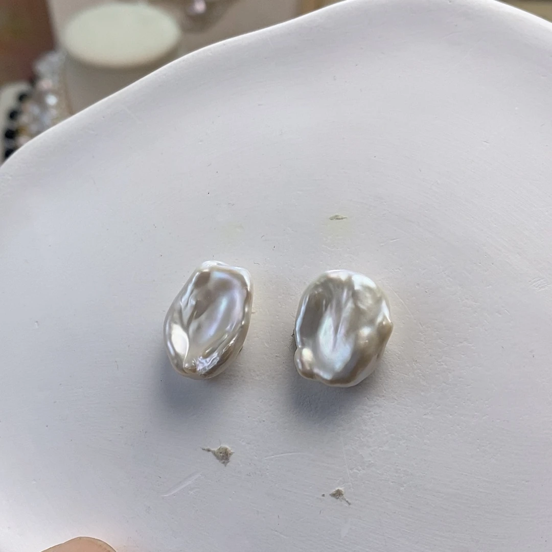 淡水珍珠耳饰银S925镶嵌