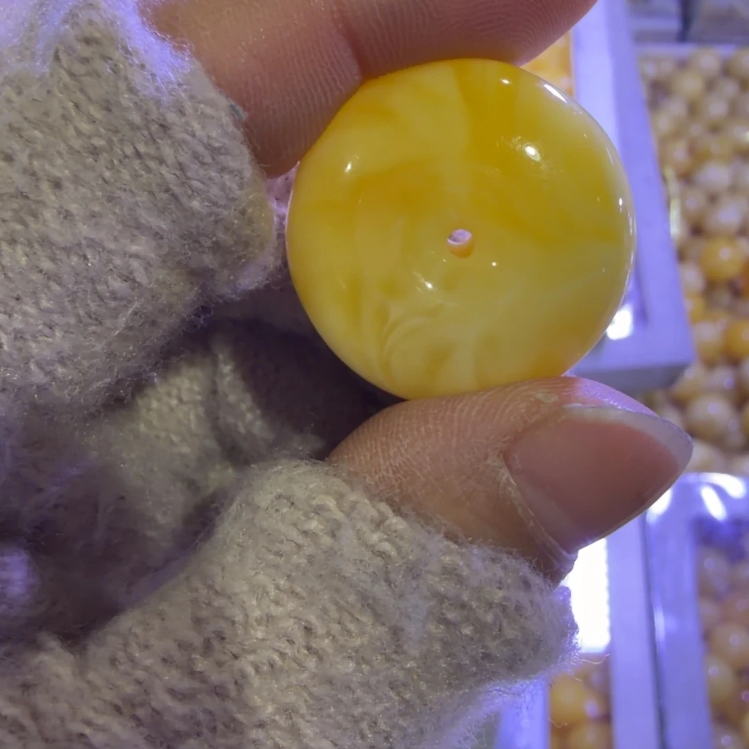 四****琥珀未镶嵌手链平安扣单个全品精选