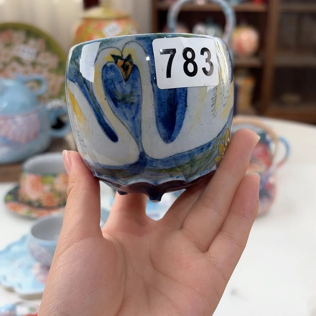 景德镇手绘高温釉下彩陶瓷茶具