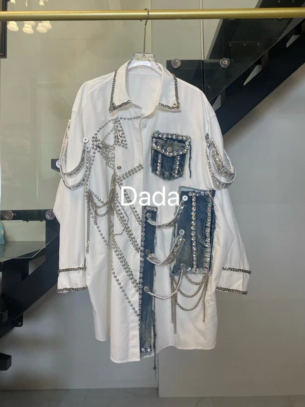 Dada设计款新款重工个性款休闲时尚百搭洋气衬衫C15071