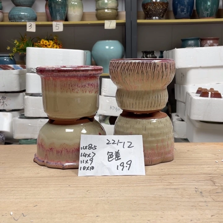 紫砂花盆多肉花盆微瑕12