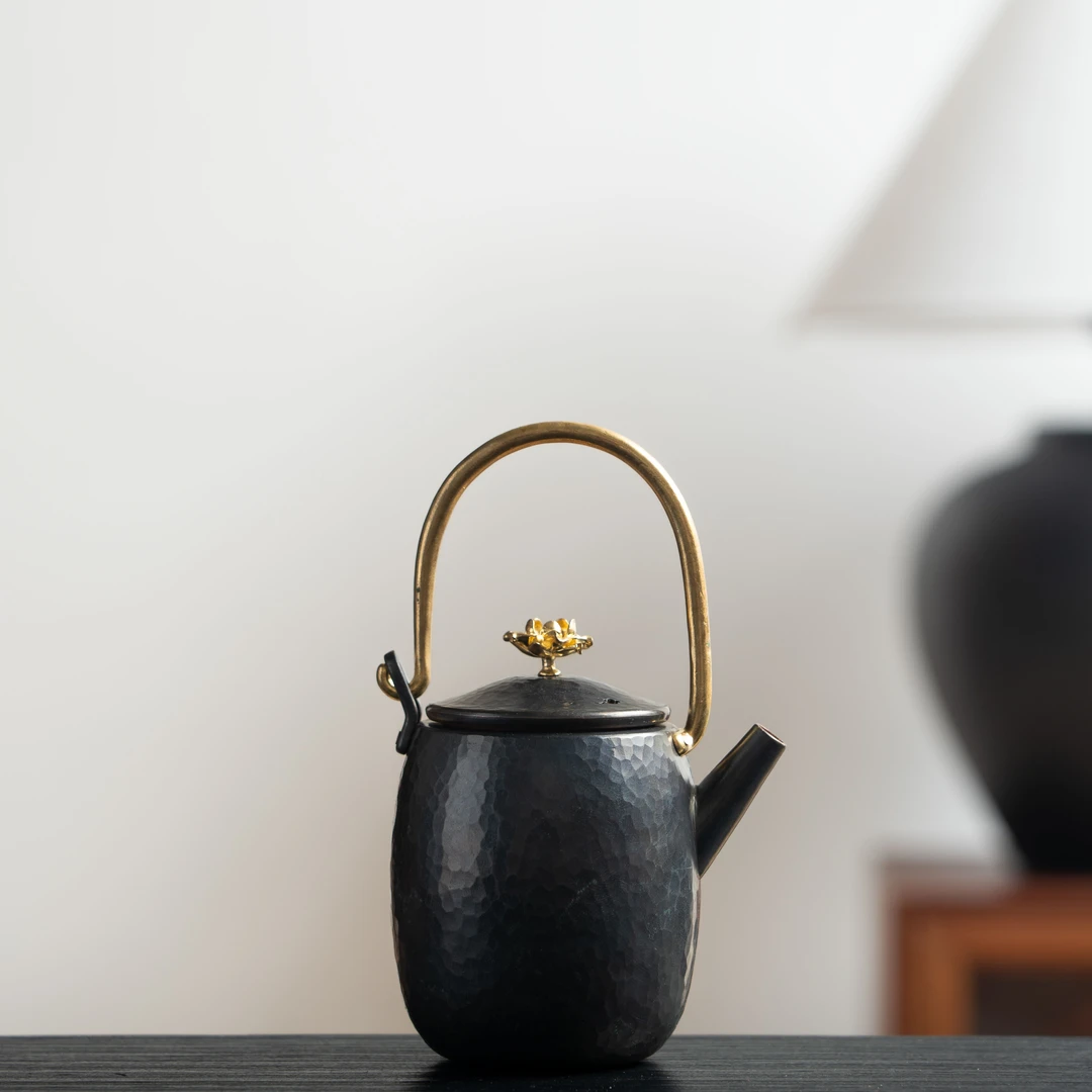 纳兰-静月莲提铜壶黑色茶壶180ml DLYQ001