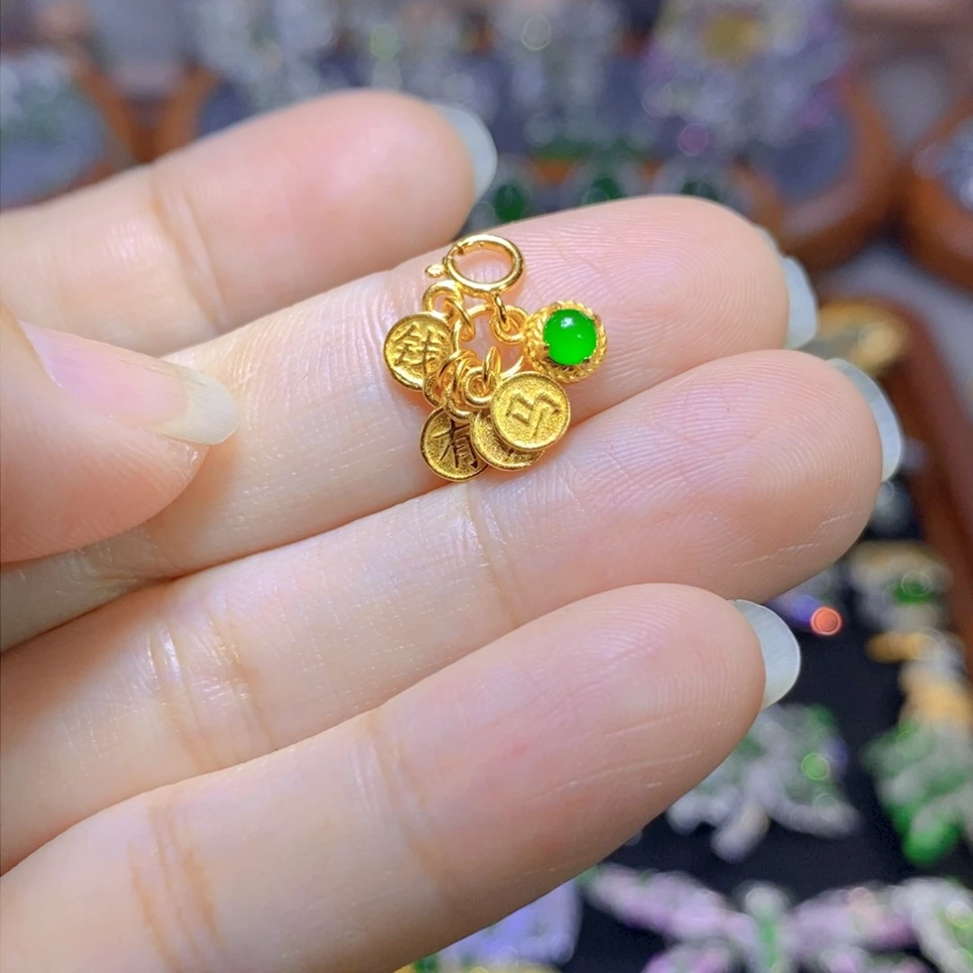 翡翠颈饰银S925镶嵌多样性发其一