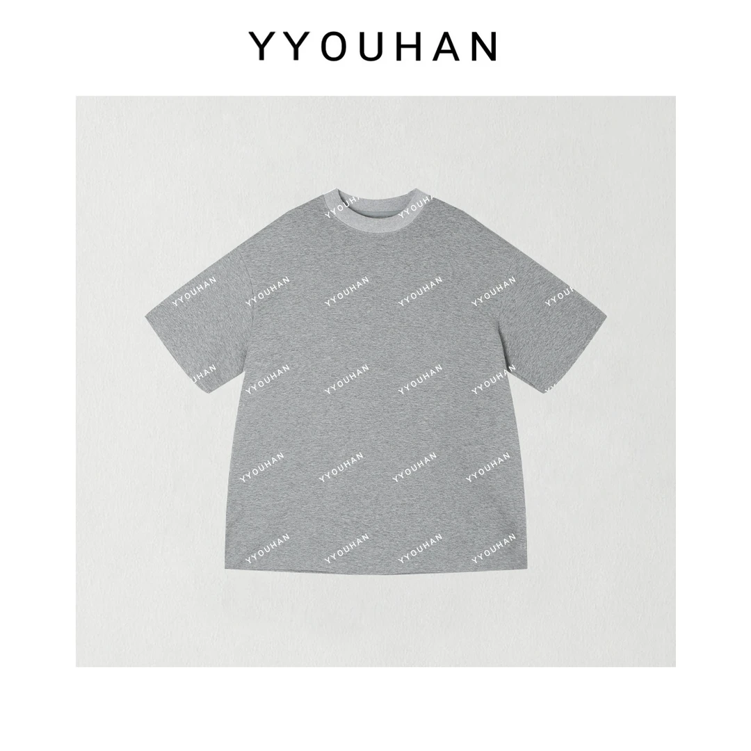 YYOUHAN 【后明线大版T】小众设计极简风宽松慵懒上衣  2502C735