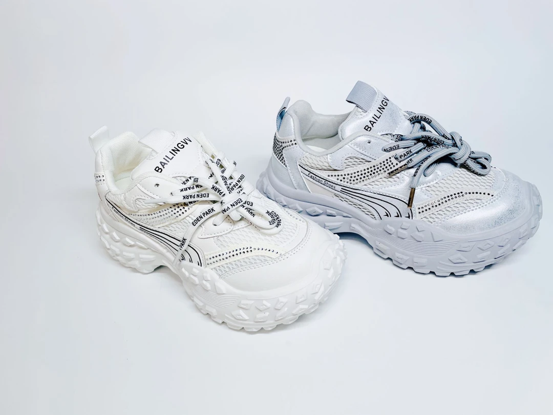 G900-【雪儿】榴莲轮胎底老爹鞋新款爆款百搭厚底小白休闲运动鞋