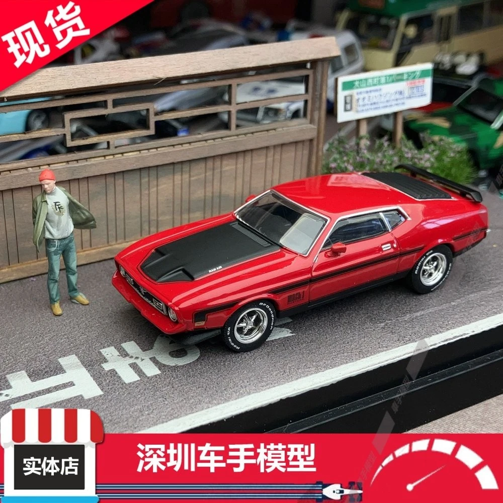 现货 MINIGT 1:64 1122 野马 Mach1 1971 赛车红 合金车模