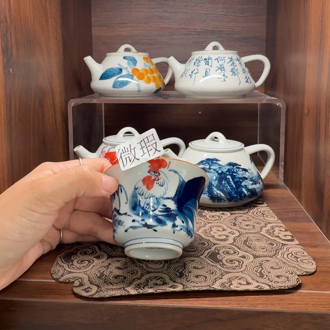 釉下彩纯手绘微瑕