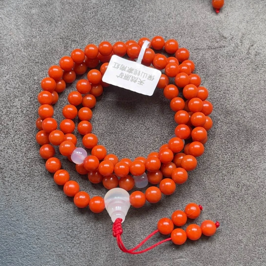 未镶嵌多圈南红玛瑙慎*