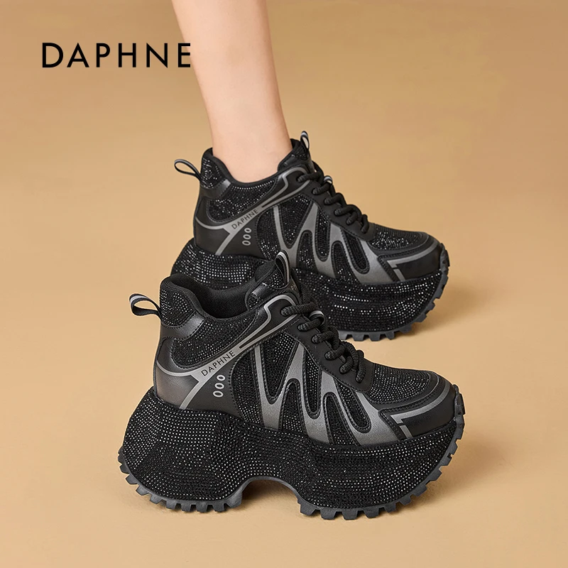 达芙妮时尚增高厚底运动气质女鞋2025秋季新款老爹鞋百搭休闲鞋