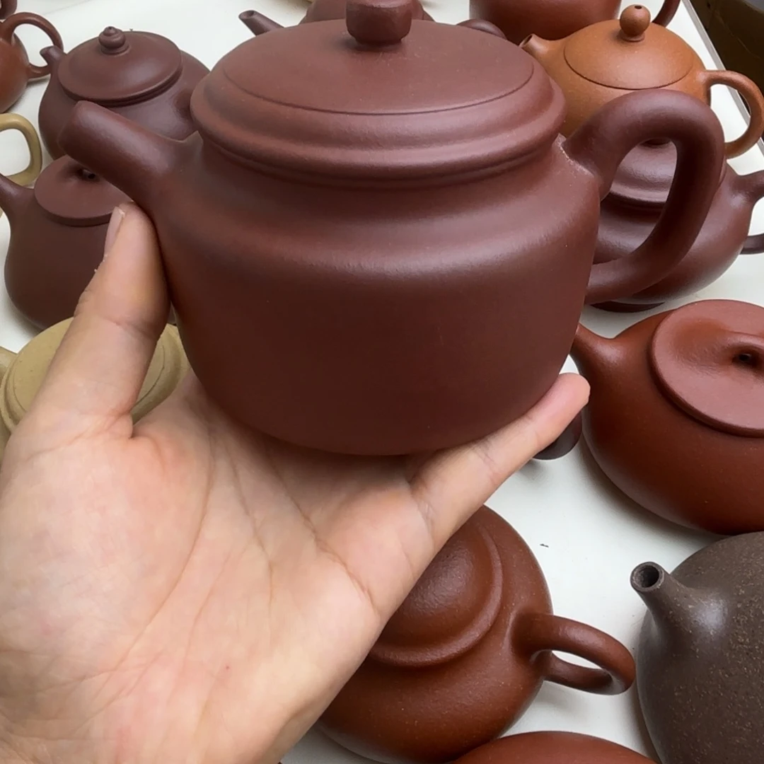 紫砂茶壶 紫泥德钟280cc微瑕