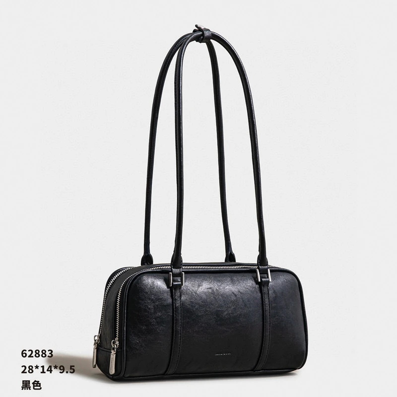 【特特甄选】SK-62883-黑色文艺风斜挎款轻奢斜挎式单肩包