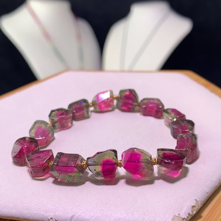 双色碧玺手链未镶嵌