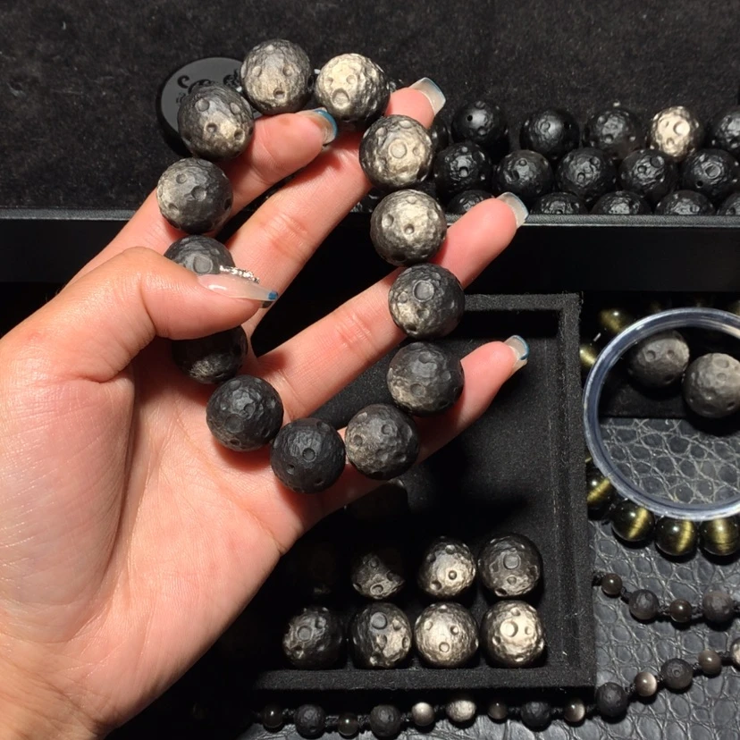 【闪购商品】黑曜岩手链未镶嵌见**走