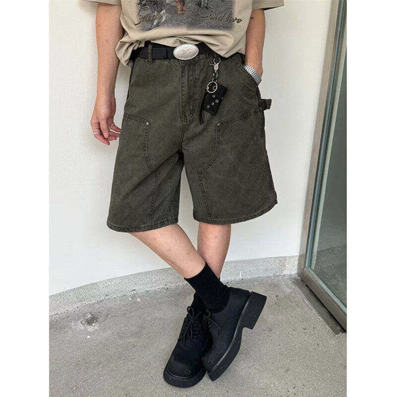 新款工装短裤男夏季美式高街宽松休闲百搭五分裤中裤