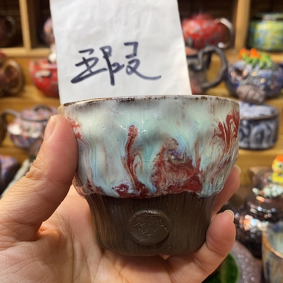 粗陶柴烧志野茶器