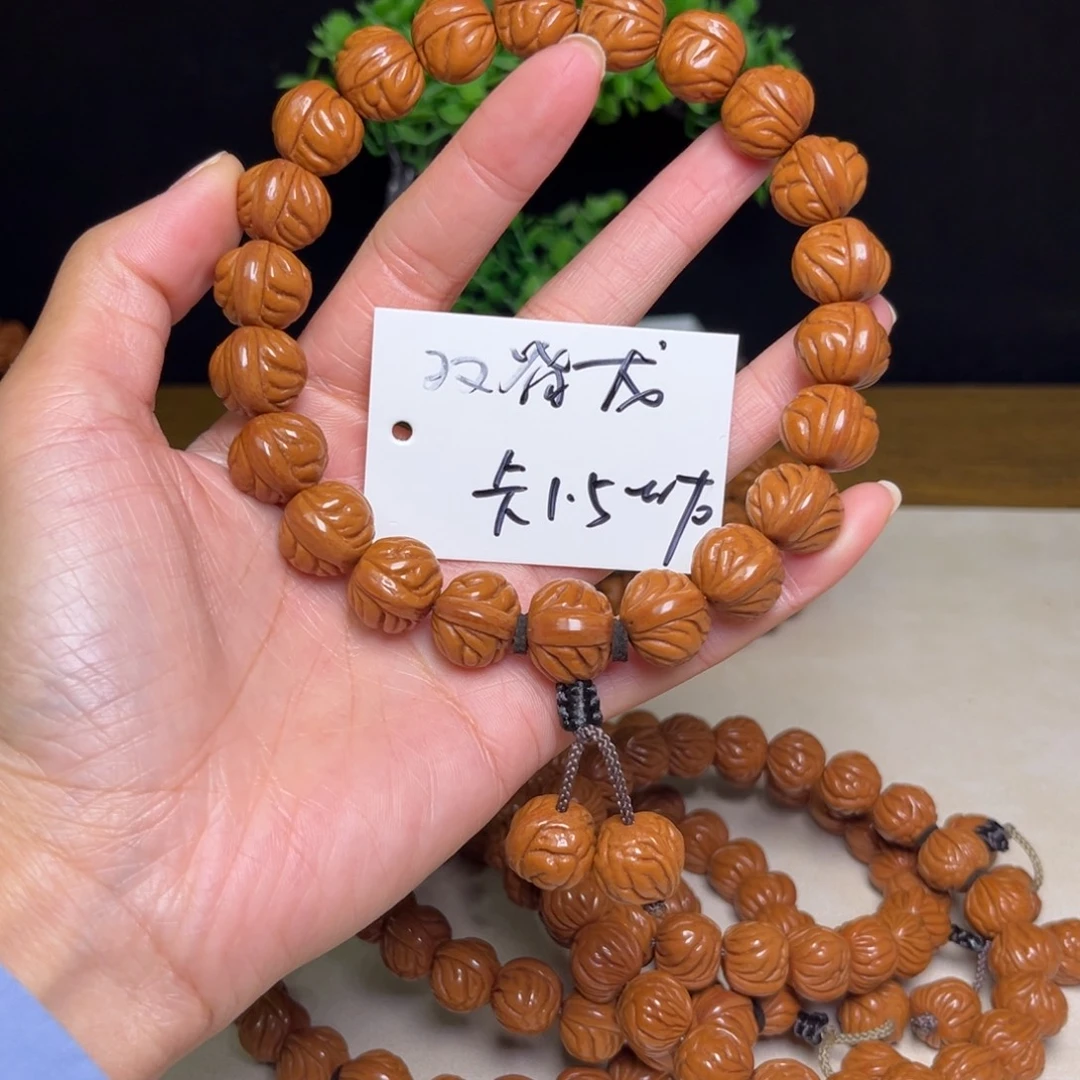 桃核吊坠秦岭野生龙纹桃核