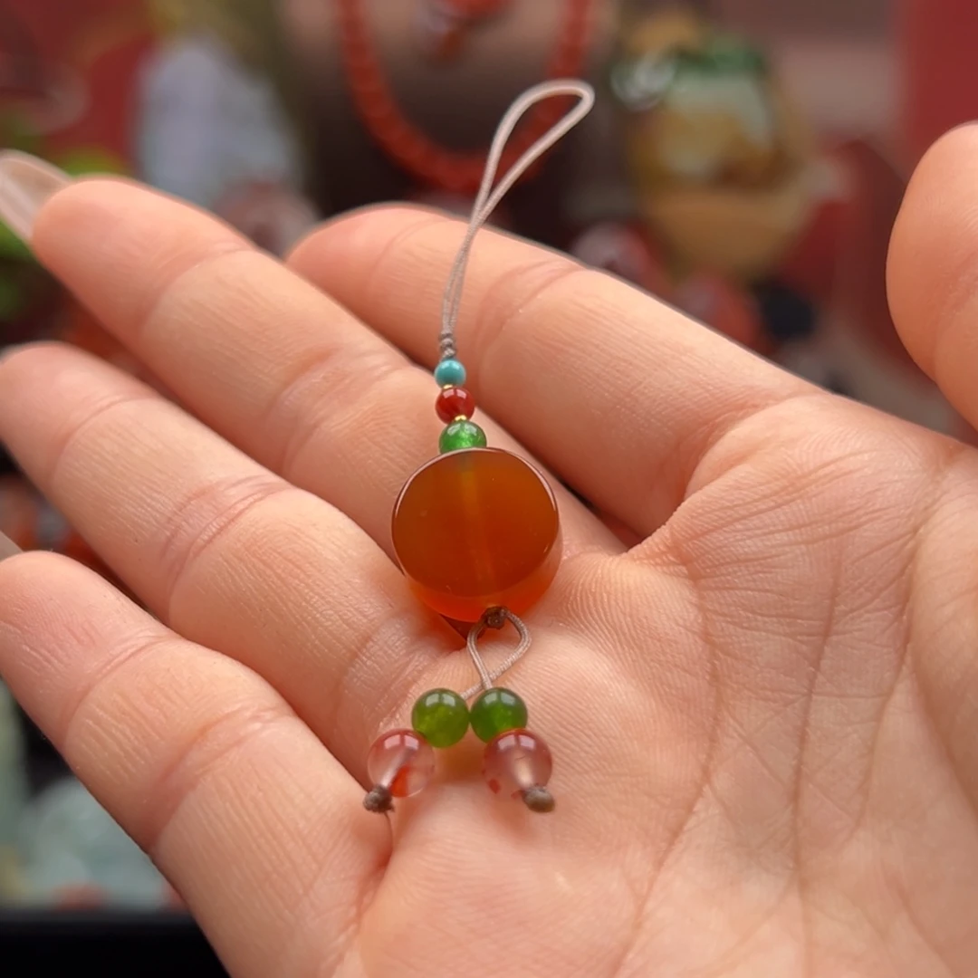 南红玛瑙未镶嵌手机挂