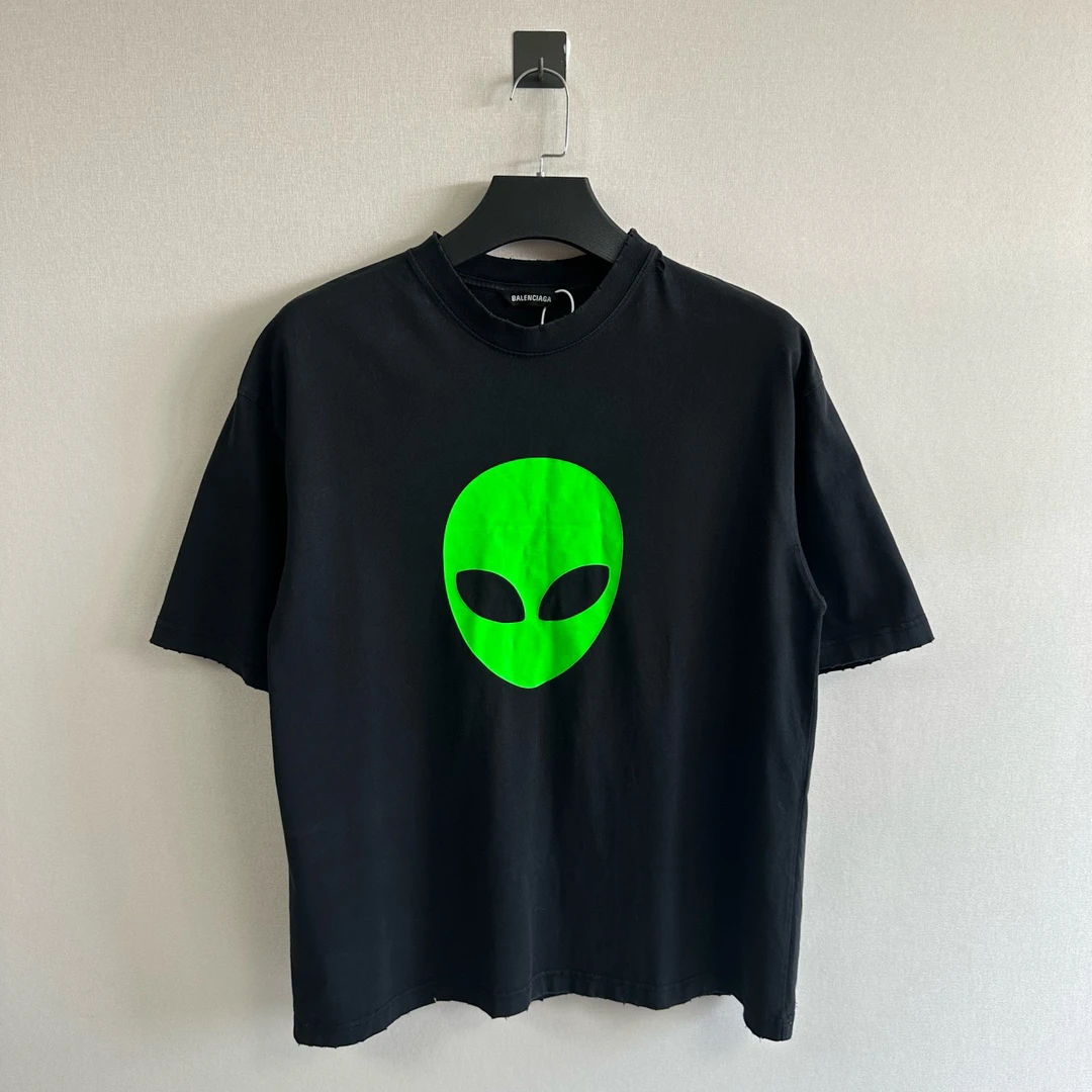 95新 Balenciaga/巴黎世家 外星人印花短袖/M码/价5300