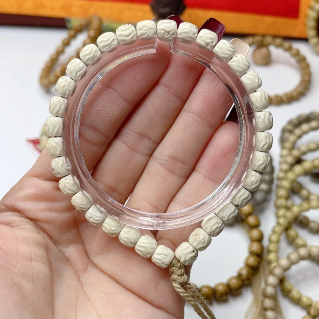 星月菩提吊坠原生态顺白通体大留白无相手持卡7