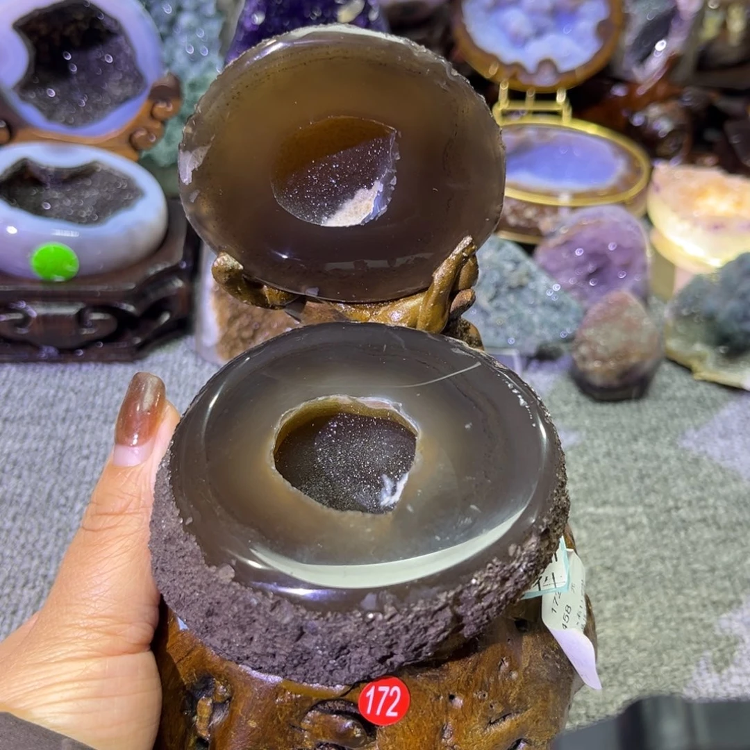 紫晶未镶嵌摆件水晶