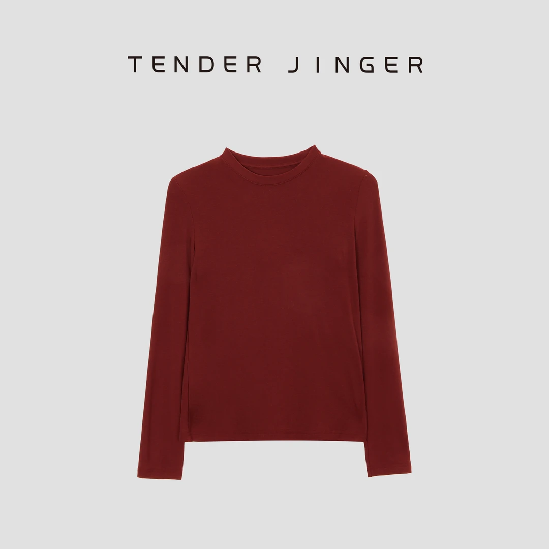Tender Jinger兰精天丝真丝圆领百搭长袖T恤T51BTT80048