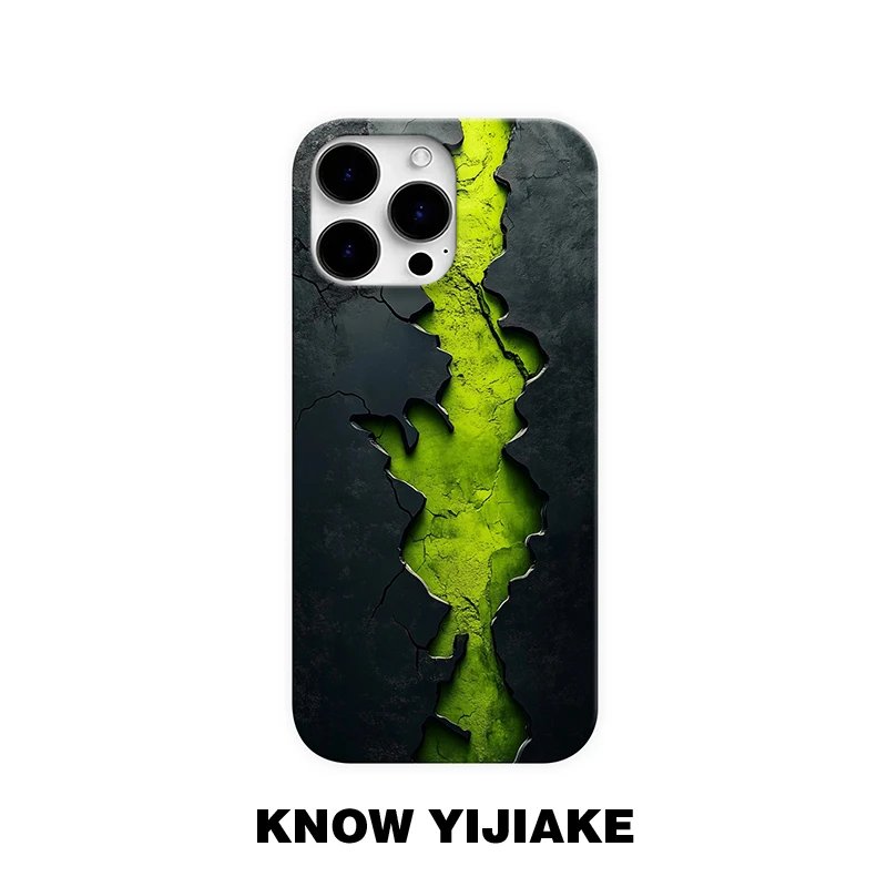 绿色岩浆适用苹果16pro手机壳15promax创意14/13/12小众11p保护壳