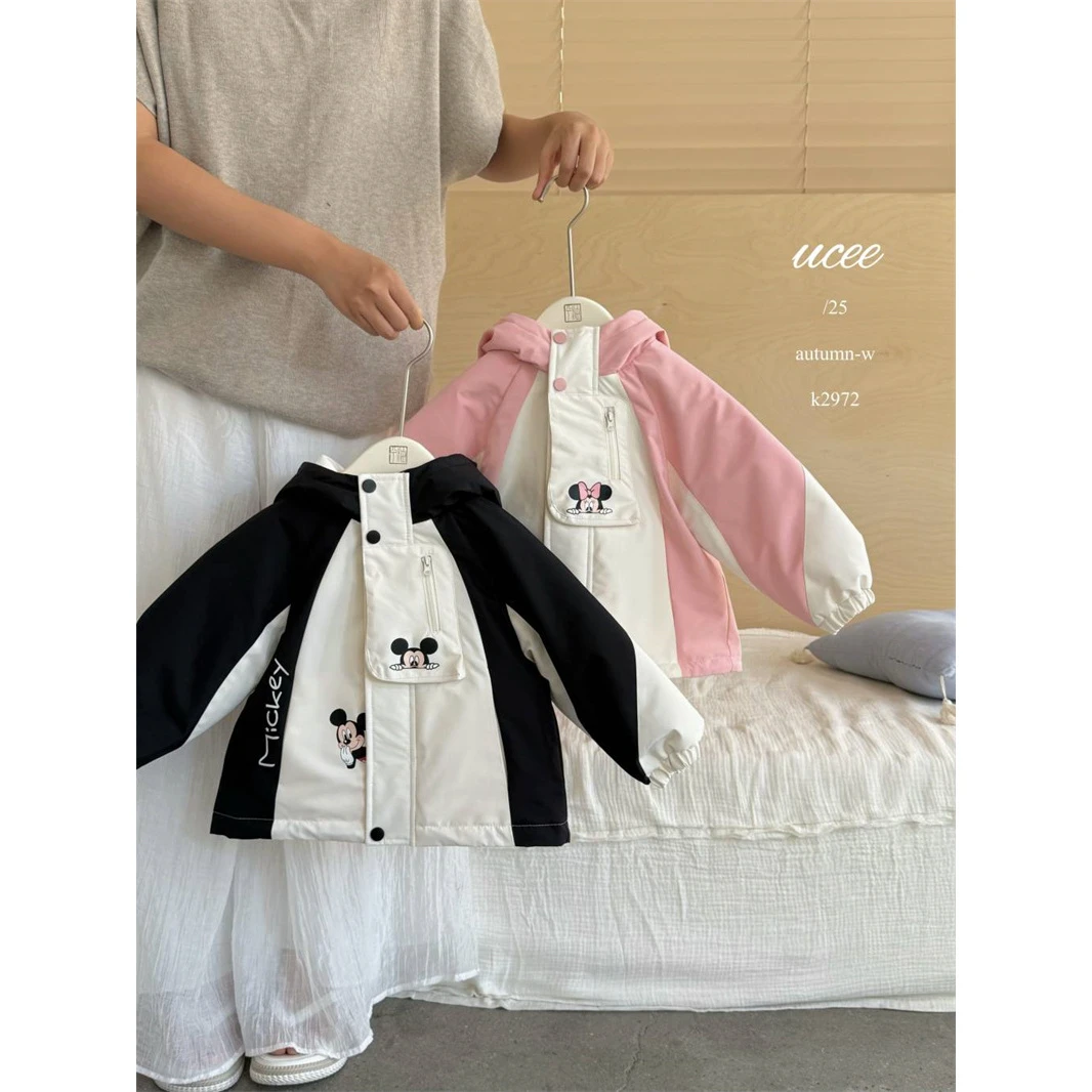 釉兮·25冬~米奇米妮连帽外套K2972（汉服童装）黑色