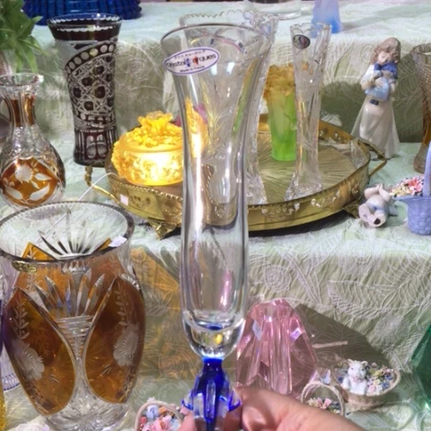 有机玻璃中古水晶花瓶