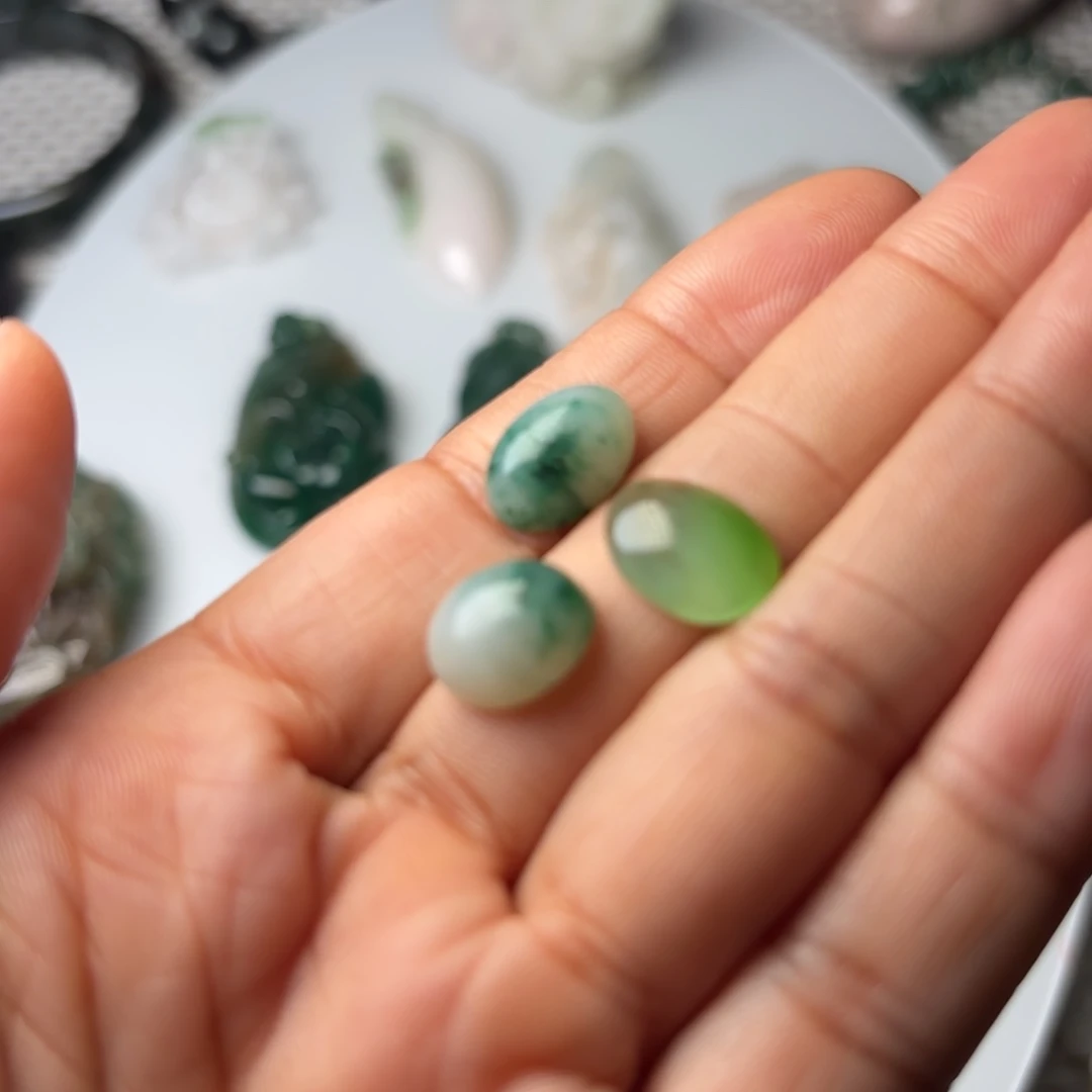 此***生未镶嵌独山玉颈饰多样性拍一发一，独玉戒面