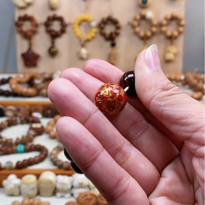 【闪购商品】吊坠白玉菩提春*燕嵌欧大漆珠红色