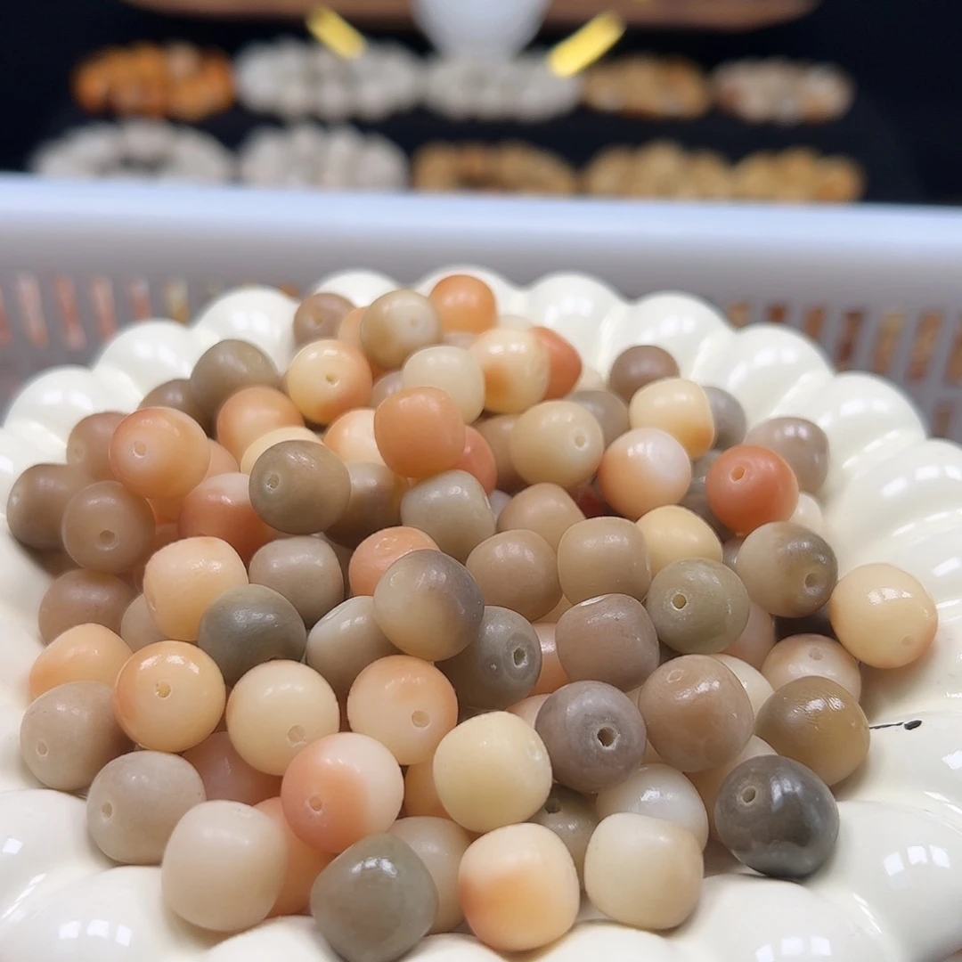菩提根/象牙果手串卡12老料野梅桶130颗