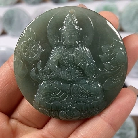 翡翠颈饰未镶嵌观音福利