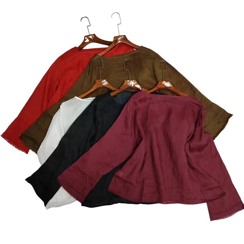 253（飞儿同款）夏季薄款短袖t恤爆款2025新款苎麻