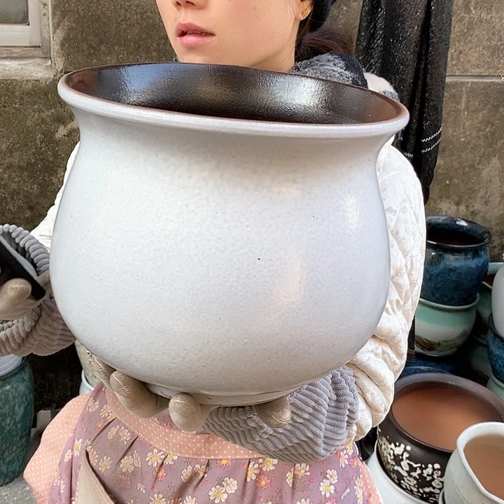 紫砂花盆正品口25高22