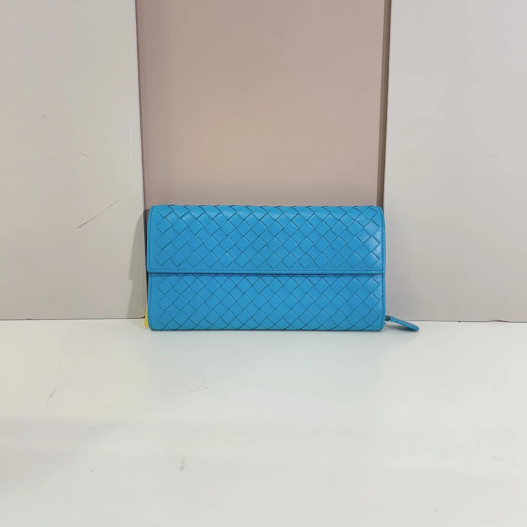 95新 BOTTEGA VENETA/葆蝶家 bv编织长款钱包a9200